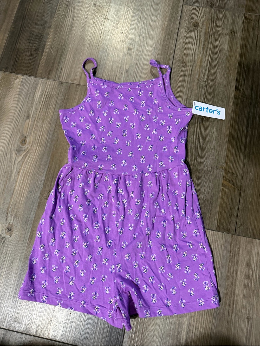 Carter's Girls' Purple Floral Romper Shorts size 10